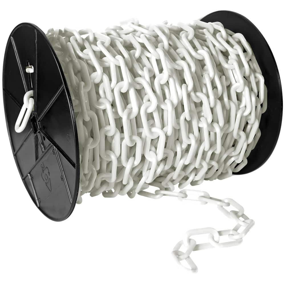 Barrier Rope & Chain, Type: Safety Chain , Snap End Material: Plastic, Polyethylene , Hook Fitting Material: Plastic , Color: White , Link Type: Straight Link  MPN:50101