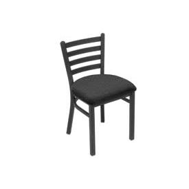 Fabric Upholstered Restaurant Chair With Ladder Back - Black - Pkg Qty 2 139BK-1511