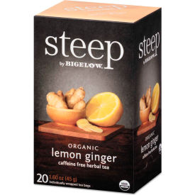 Bigelow® steep Tea Lemon Ginger 1.6 oz Tea Bag 20/Box RCB17704