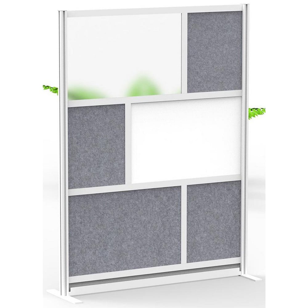 Office Cubicle Partitions, Office Cubicle Partition Type: Modular Wall Room Divider , Color: Gray, White, Frosted , Material: Aluminum  MPN:MW-5370-FWCG