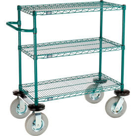 Nexel® 3 Shelf Cart Poly-Green® 36