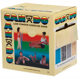 CanDo® Low Powder Exercise Band Tan 25 Yard Roll 1 Roll/Box 10-5270