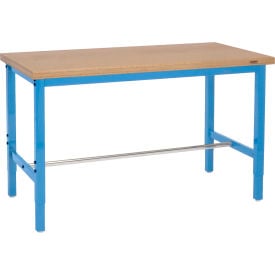 GoVets™ 48x30 Adjustable Height Workbench Square Tube Leg Shop Top Safety Edge Blue 842BL253