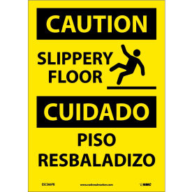 Bilingual Vinyl Sign - Caution Slippery Floor ESC366PB