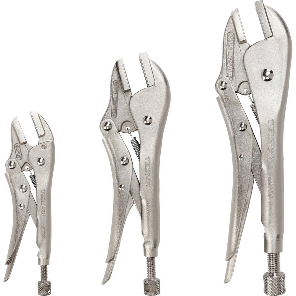 Plier Sets, Plier Type Included: Straight Jaw Locking Pliers , Container Type: None , Handle Material: Steel , Includes: 3 pliers , Insulated: No  MPN:PLK90004