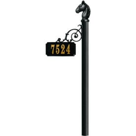 Scroll Mount Address Post (No Base) with Horsehead Finial ADPST-HRS-NOBAS