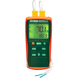 Extech EA10 Dual Input Thermometers Green/Orange EA10