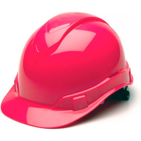 Ridgeline Cap Style Hard Hat Hi-Vis Pink 4-Point Ratchet Suspension - Pkg Qty 16 HP44170