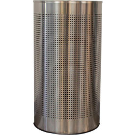 Witt Celestial Series Stainless Steel Half Round Trash Can W/Liner 12 Gallon CLHR12-SS