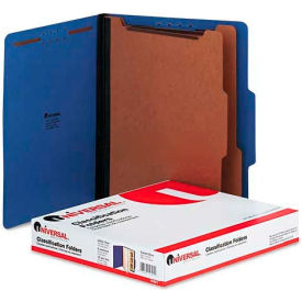 Universal® Pressboard Classification Folders Letter Six-Section Cobalt Blue 10/Box UNV10301***