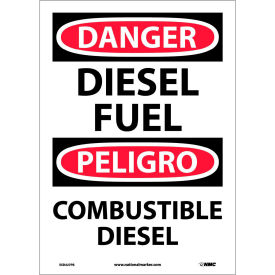 Bilingual Vinyl Sign - Danger Diesel Fuel ESD427PB