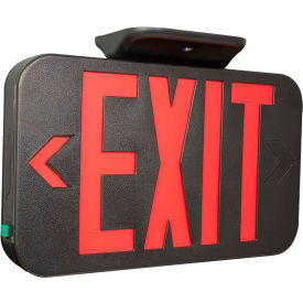 Hubbell CERB LED Exit Sign Red w/ Black Housing Battery Back-up CERB