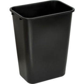 GoVets™ 41-1/4 Qt. Plastic Wastebasket Black 749BK261