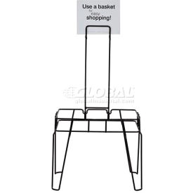 VersaCart ® Hand Basket Stand and Sign for 28 Liter Shoppoing Basket 206-28-RS-BLK