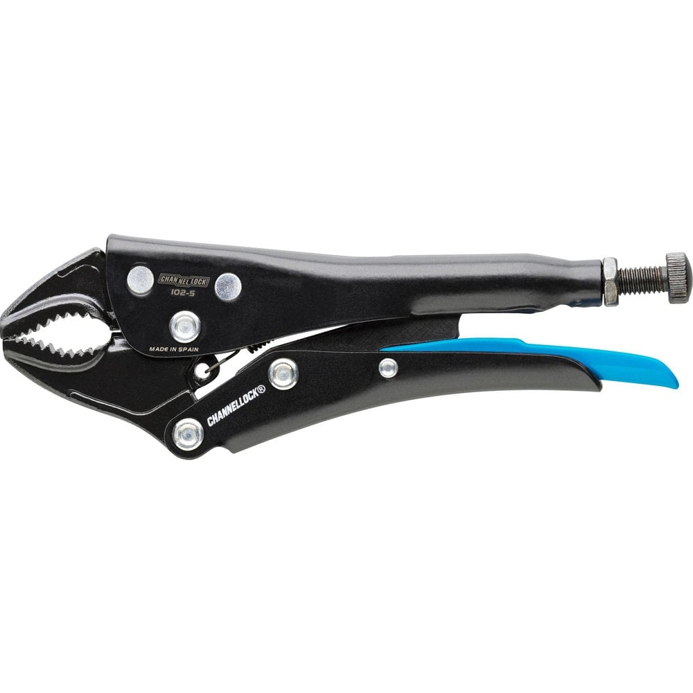 Locking Pliers, Jaw Texture: Serrated , Jaw Style: Curved, Wire Cutter, Locking , Overall Length Range: 5 in & Longer , Overall Length (Inch): 5in  MPN:102-5