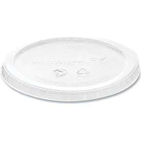 Vegware™ Round Deli Compostable Pot Lids Fits 8 - 32 oz. Containers Clear 500/Carton VDC-120H