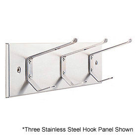 Six Stainless Steel Hook Panel 6K41ST