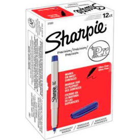 Sharpie® Permanent Marker Ultra-Fine Blue Ink Dozen 37003