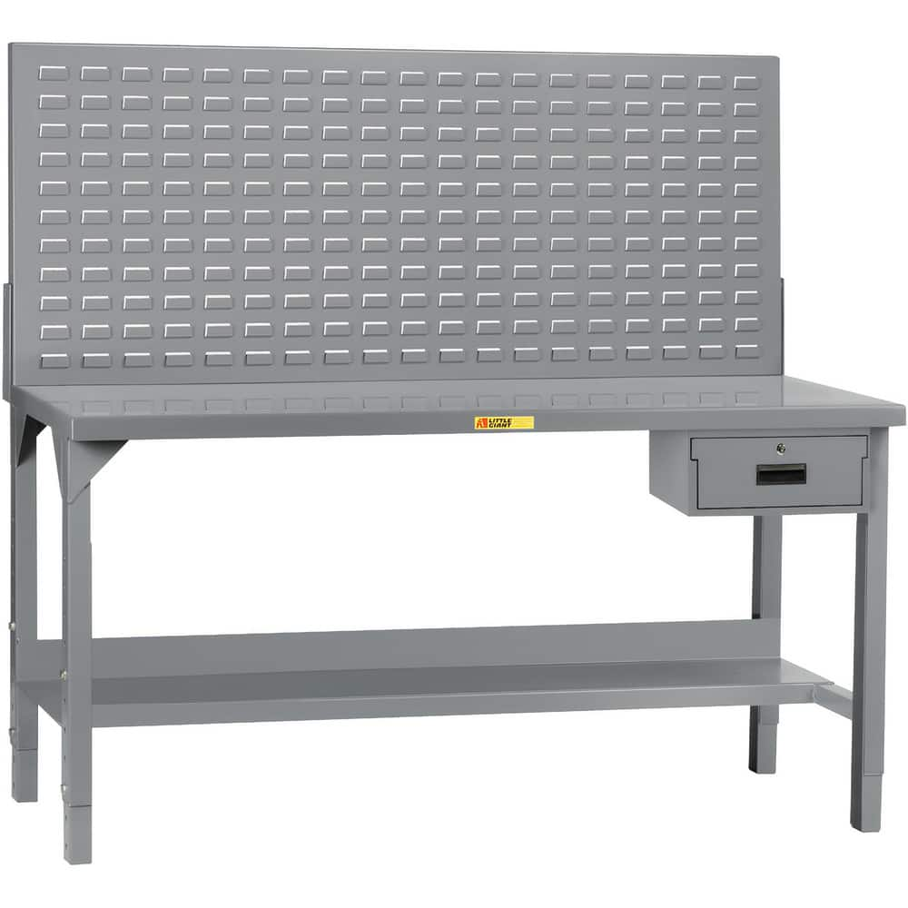 Stationary Work Benches, Tables, Bench Style: Heavy-Duty Use Workbench , Edge Type: Square , Leg Style: Adjustable Height , Depth (Inch): 36 , Color: Gray  MPN:WST2-3672AHLPDR