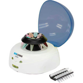 SCILOGEX D1008 EZee Mini-Centrifuge 8-Place 1.5/2.0ml Microtube Rotor and PCR Rotor Blue 914031419999