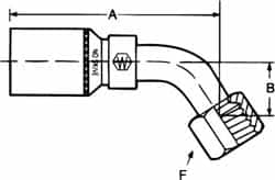 Hydraulic Hose Female FOR-SEAL Swivel 45 ° MPN:4SA16FRA16-BG