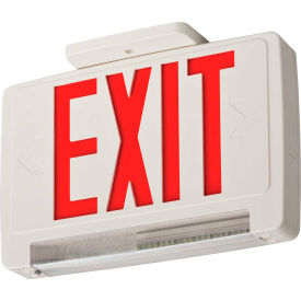 Lithonia ECBR LED M6 LED Integrated Exit-Unit Combo White W/Red Letters ECBR LED M6