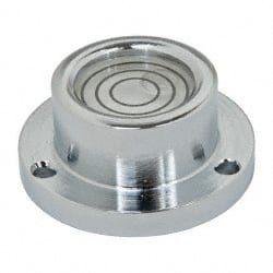 1 Inch Base Diameter x 0.44 Inch Overall Height, 3 Circles, Brass Bull's Eye Circular Level MPN:2-10032