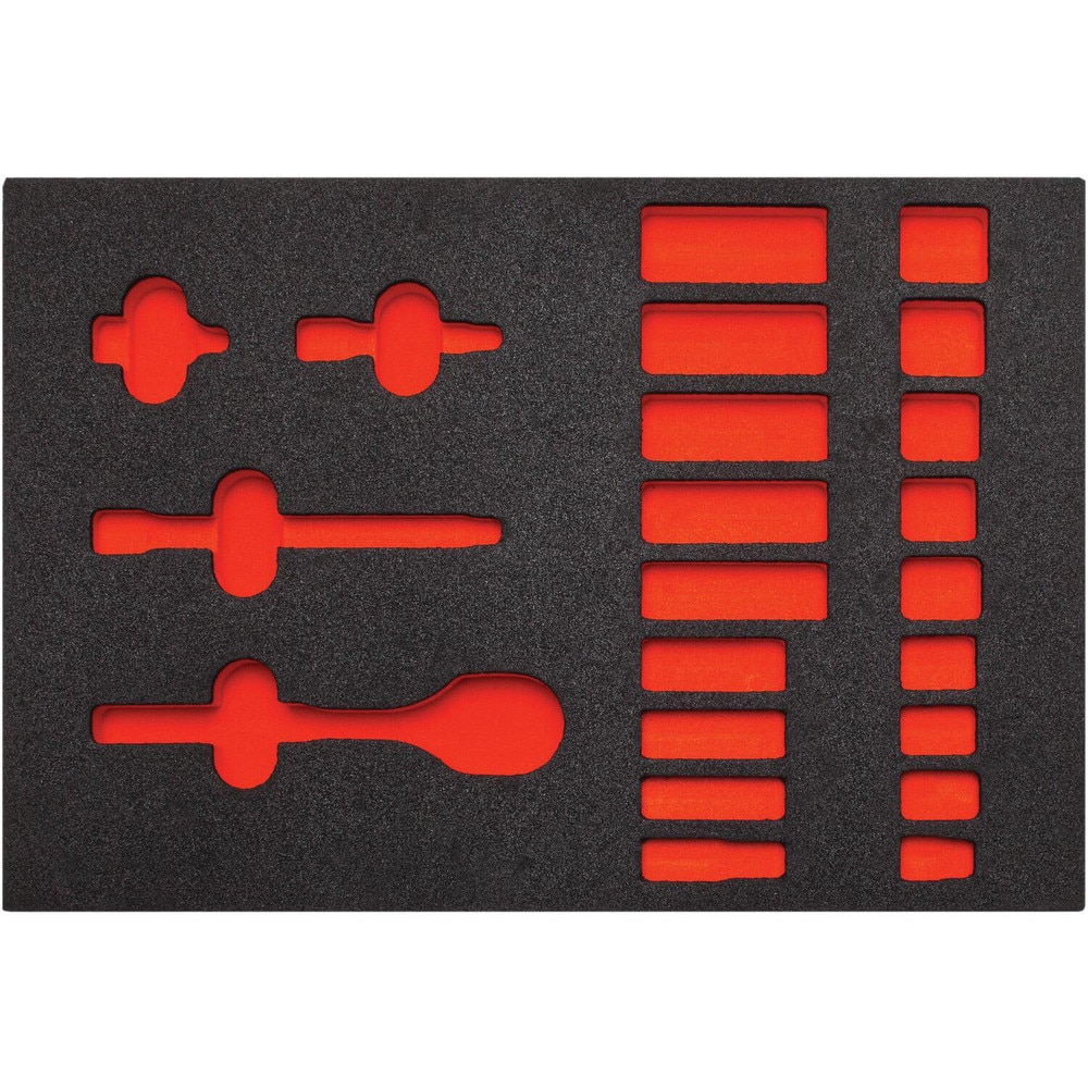 Tool Box Case & Cabinet Inserts, Type: Foam Insert , For Use With: J52134 , Material Family: Polyethylene , Width (Inch): 16 , Depth (Inch): 11  MPN:J52134FV