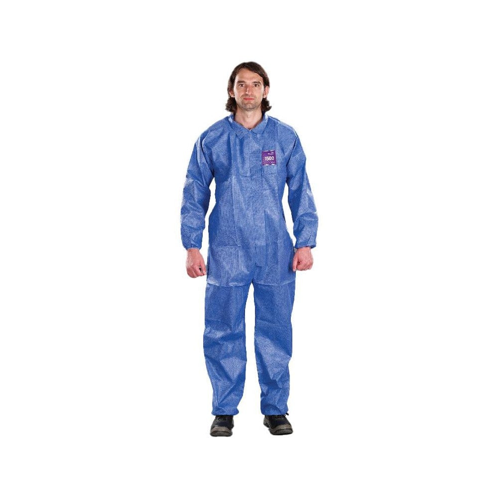 Disposable & Chemical Resistant Coveralls, Garment Style: Coveralls , Size: 5X-Large , Material: SMS , Closure Type: 2-Way Zipper with Storm Flap  MPN:NV15-S92-100-09