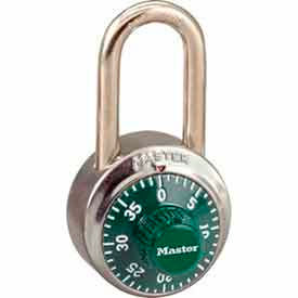 Master Lock® No. 1502LFGRN General Security Combo Padlock LF Shackle - Green Dial 1502LFGRN