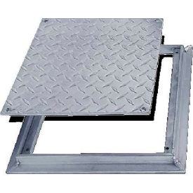 Acudor 12x12 Aluminum Diamond Plate Floor Door - No Hinge FD80601212