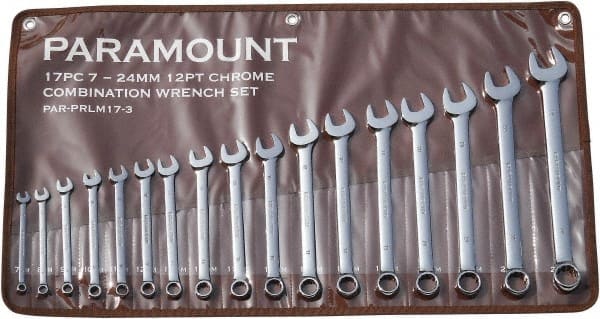 Combination Wrench Set: 17 Pc, Metric MPN:022-17MSET