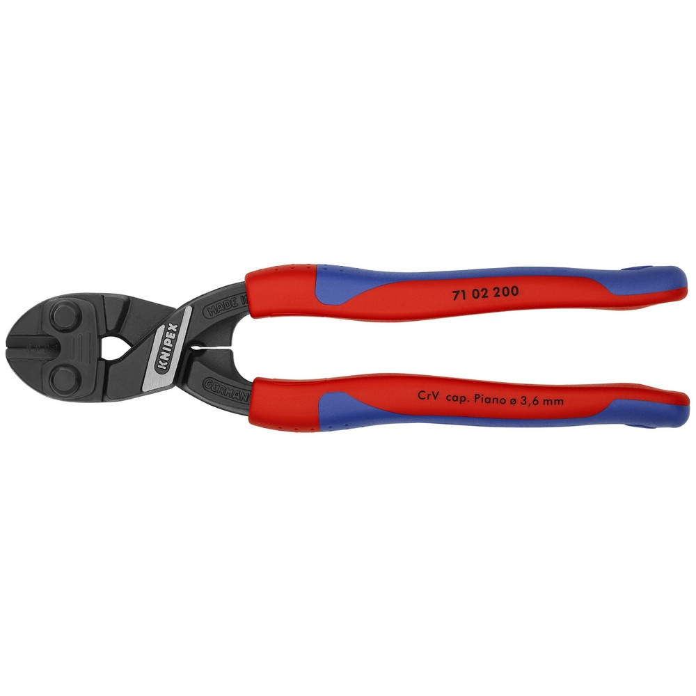 Cutting Pliers, Insulated: No , Type: Compact Bolt Cutters , Overall Length (Inch): 8-1/4in , Jaw Material: Chrome Vanadium Steel , Handle Material: Plastic  MPN:71 02 200