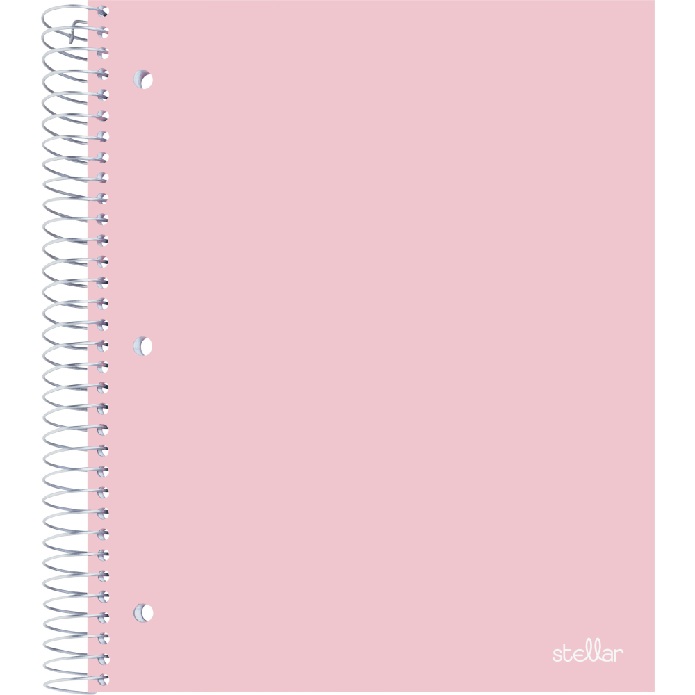 Office Depot Brand Stellar Poly Notebook, 8-1/2in x 11in, 5 Subject, College Ruled, 200 Sheets, Blush (Min Order Qty 10) MPN:ODDI-STLCR-BLS