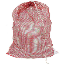 Mesh Bag W/ Drawstring Closure Red 18x24 Heavy Weight - Pkg Qty 12 H-524DS-V-RD