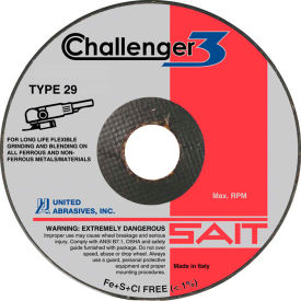 United Abrasives - Sait 27610 Challenger III Grinding Wheel Type 29 4-1/2 