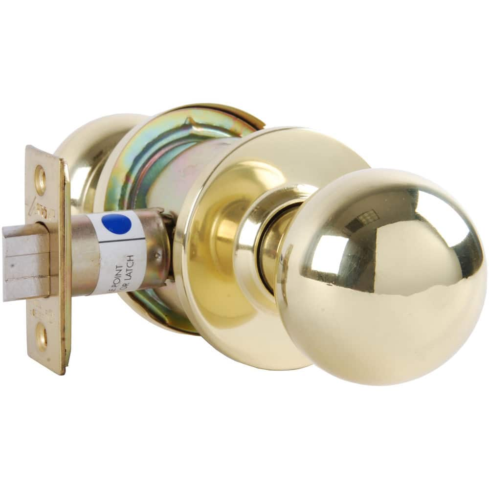 Knob Locksets, Type: Privacy , Key Type: Keyed Different , Material: Metal , Finish/Coating: Bright Brass , Compatible Door Thickness: 1-3/8