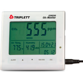 Triplett Desktop Indoor Air Quality Carbon Dioxide Monitor Back Lighted LCD Display GSM200