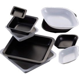 MTC™ Bio Square Shape Weigh Boat 80 x 80 mm 100 ml Polystyrene Black 500 Pack B6002B