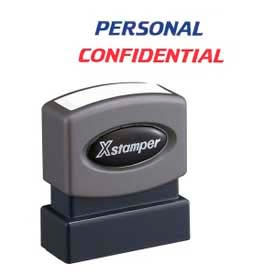 Xstamper® Pre-Inked Message Stamp / PERSONAL / CONFIDENTIAL / 1-5/8