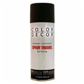 Color Dcor Decorative Enamel Spray 10 oz. Aerosol Can Wrought Iron Black Gloss - 342915 342915