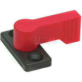 J.W. Winco Zinc Die-Cast Stop Lock w/ Flange - Red 702-17-40-A-RS