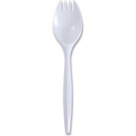 Boardwalk® Mediumweight Wrapped Polypropylene Cutlery Spork White 1000/case BWKSPRKMWPPWIW