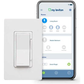 Leviton Decora Smart Wi-Fi Universal Dimmer Works w/ Amazon Alexa Google Assistant No Hub Required DW6HD-1BZ