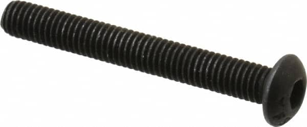 Button Socket Cap Screw: #10-32 x 1-1/2, Alloy Steel, Black Oxide Coated MPN:701113P