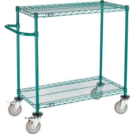 Nexel® 2 Shelf Cart Poly-Green® 36