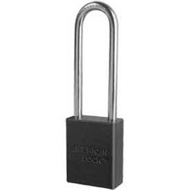 American Lock® No. A1107BLK Solid Aluminum Rectangular Padlock - Black - Pkg Qty 24 A1107BLK