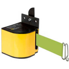 Lavi Industries Warehouse Safety Retractable Belt Barrier Yellow Case W/18' Neon Yellow Belt 18/FY/FM/YL/SH