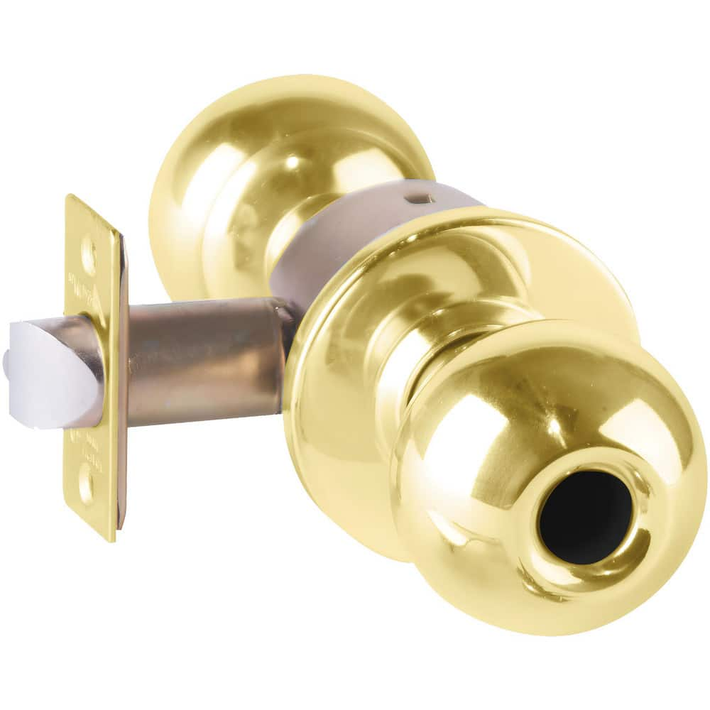 Knob Locksets, Type: Entrance , Key Type: Keyed Different , Material: Metal , Finish/Coating: Bright Brass , Compatible Door Thickness: 1-3/8