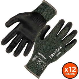 Ergodyne® Proflex 7070 Cut Resistant Gloves Nitrile Coated ANSI A7 2XL Green 12 Pairs 18036